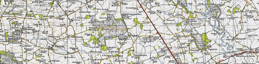 Old map of Hackforth in 1947