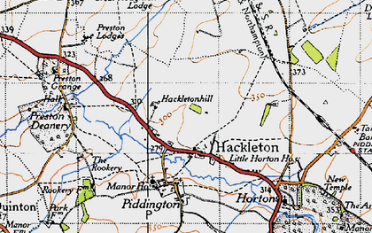 Old map of Hackleton in 1946
