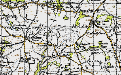 Old map of Haddacott in 1946