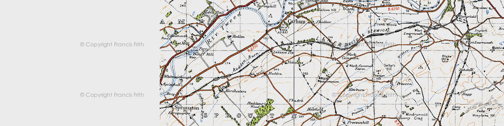 Old map of Hadden in 1947