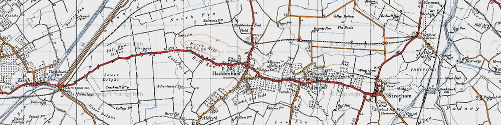 Old map of Haddenham in 1946