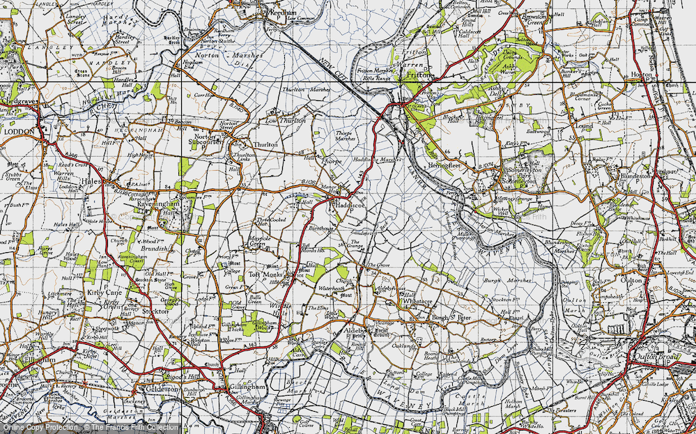 Old Map of Haddiscoe, 1946 in 1946