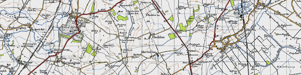 Old map of Billing Brook in 1946