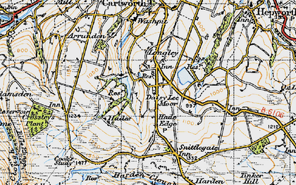 Old map of Hade Edge in 1947
