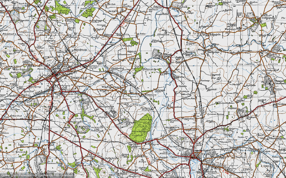 Old Map of Hademore, 1946 in 1946