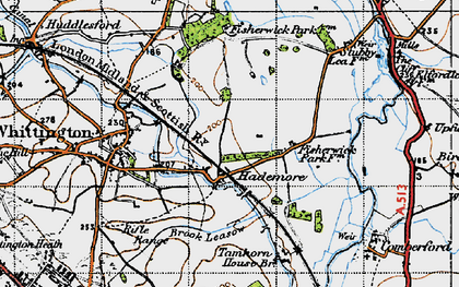 Old map of Hademore in 1946