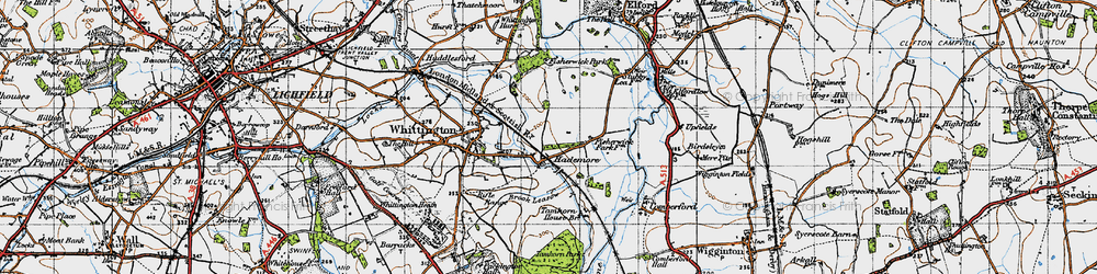 Old map of Hademore in 1946