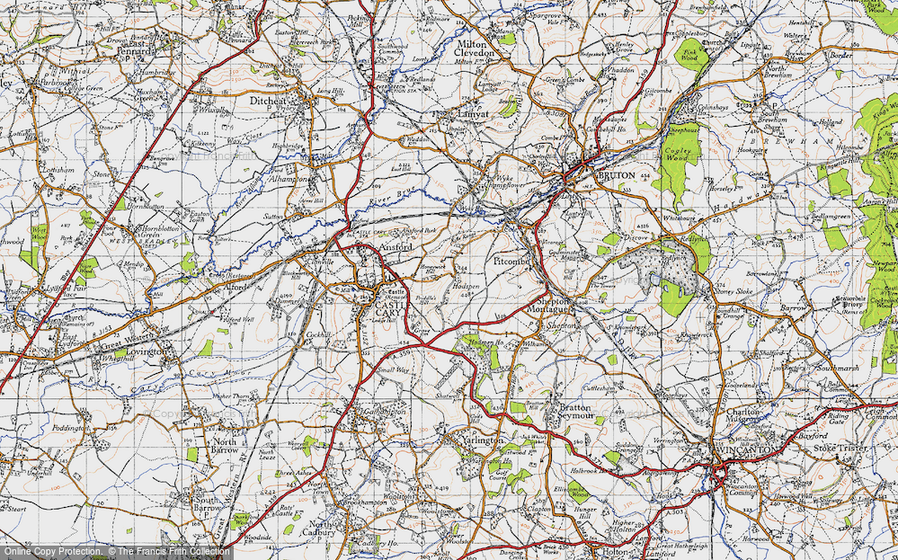 Old Map of Hadspen, 1945 in 1945