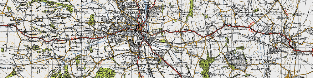 Old map of Hady in 1947