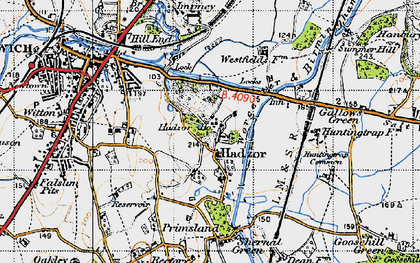 Old map of Hadzor in 1947