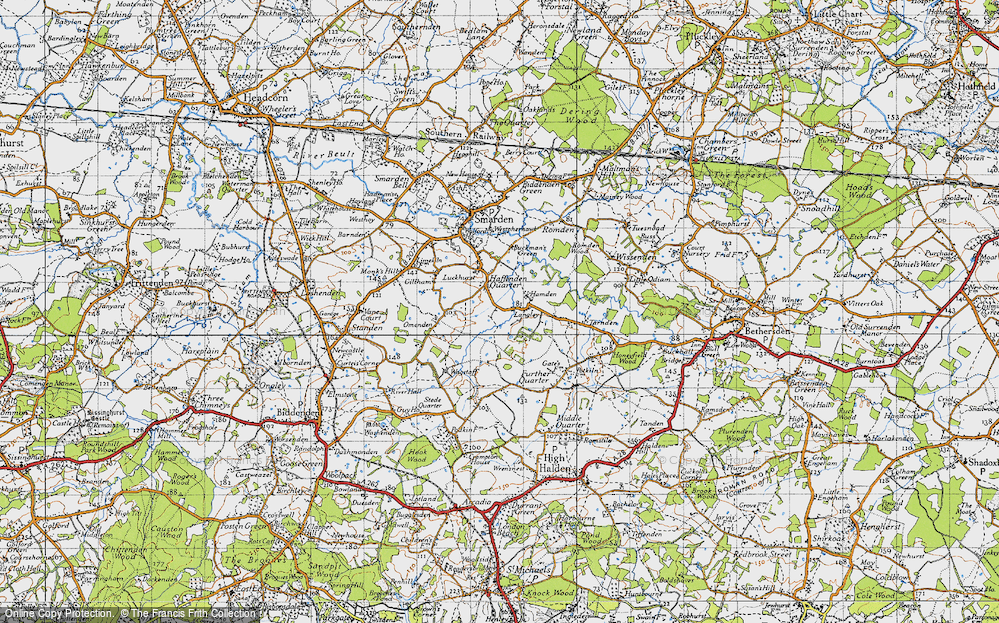 Old Map of Haffenden Quarter, 1940 in 1940