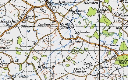 Old map of Haffenden Quarter in 1940