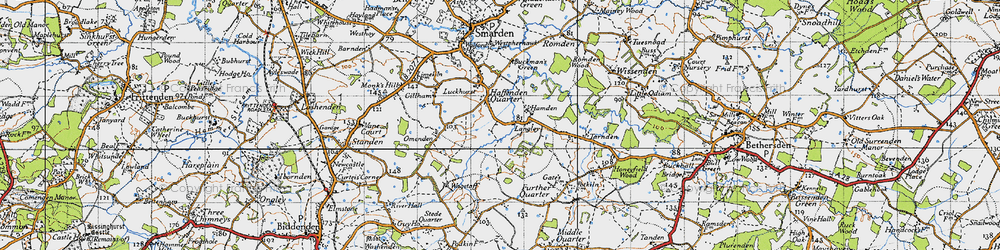 Old map of Haffenden Quarter in 1940
