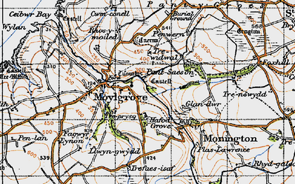 Old map of Hafod Grove in 1947