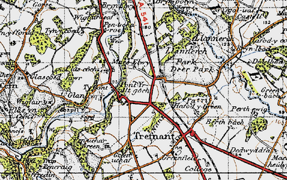 Old map of Hafod-y-Green in 1947