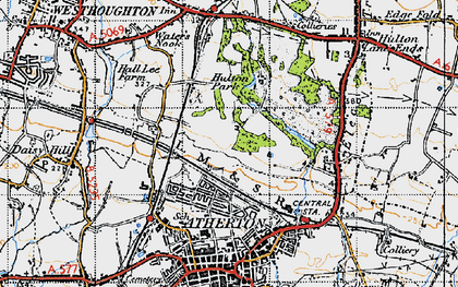 Old map of Hag Fold in 1947