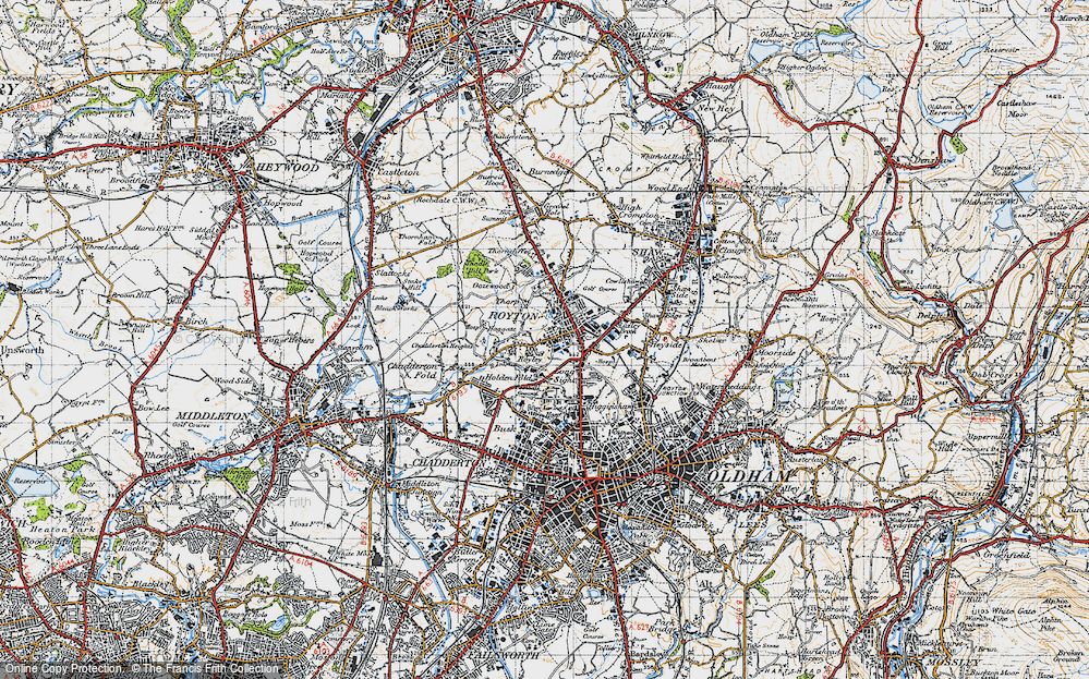 Old Map of Haggate, 1947 in 1947