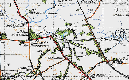 Old map of Haggerston in 1947