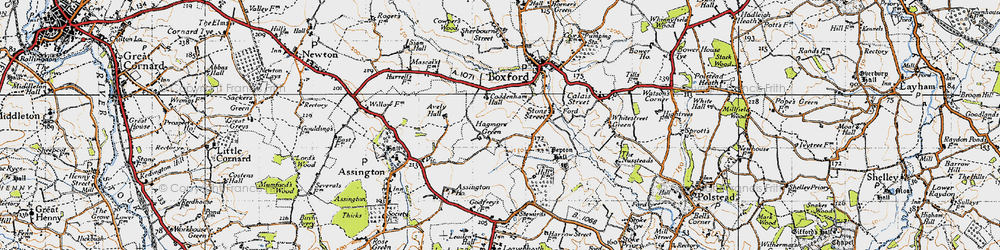 Old map of Hagmore Green in 1946