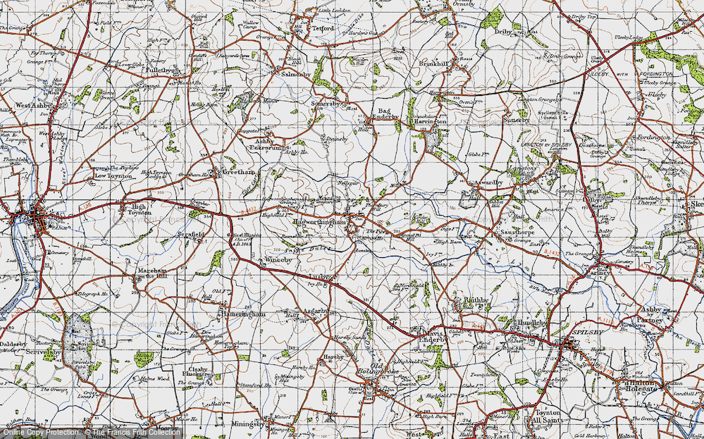 Old Map of Hagworthingham, 1946 in 1946