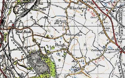 Old map of Willoughbys in 1947