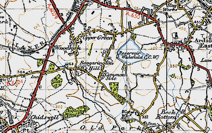 Old map of Ardsley Resr in 1947