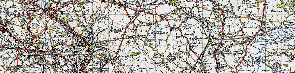 Old map of Haigh Moor in 1947