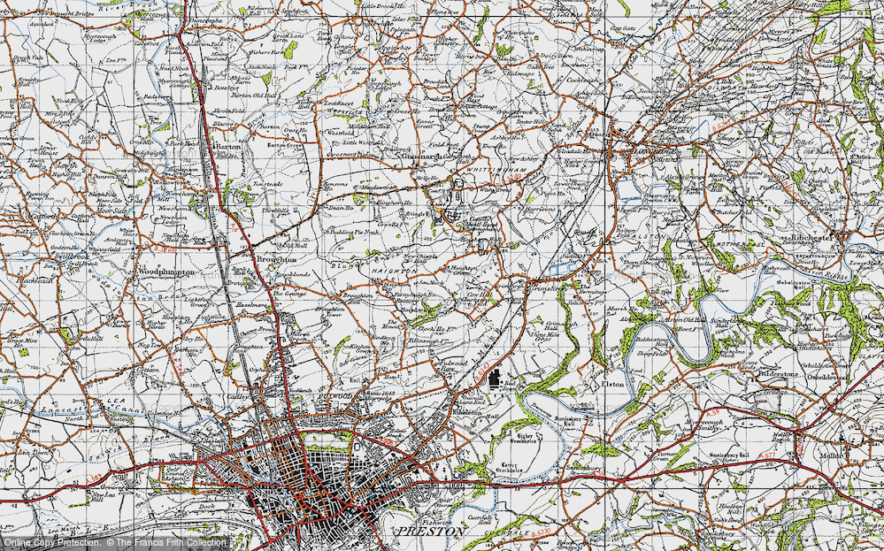 Old Map of Haighton Green, 1947 in 1947