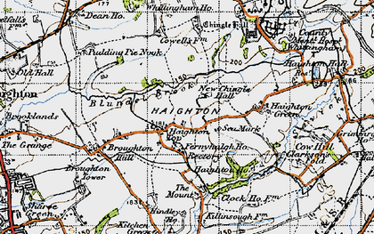 Old map of Haighton Top in 1947