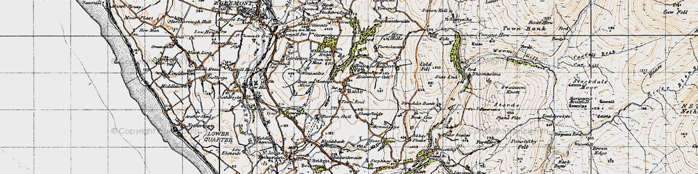 Old map of Brayshaw in 1947