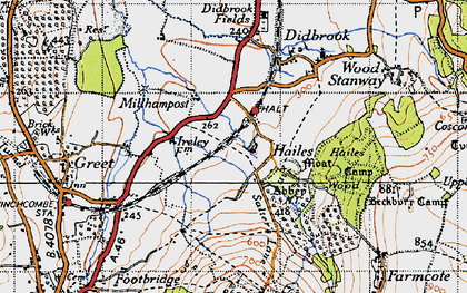 Old map of Hailes in 1946