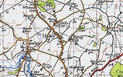 Old map of Hailey in 1946