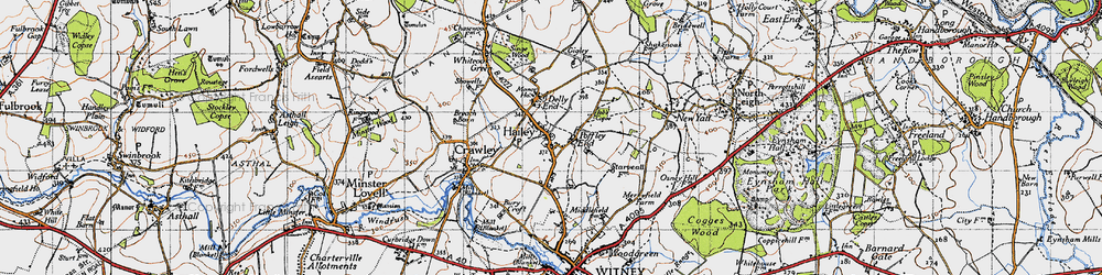 Old map of Hailey in 1946