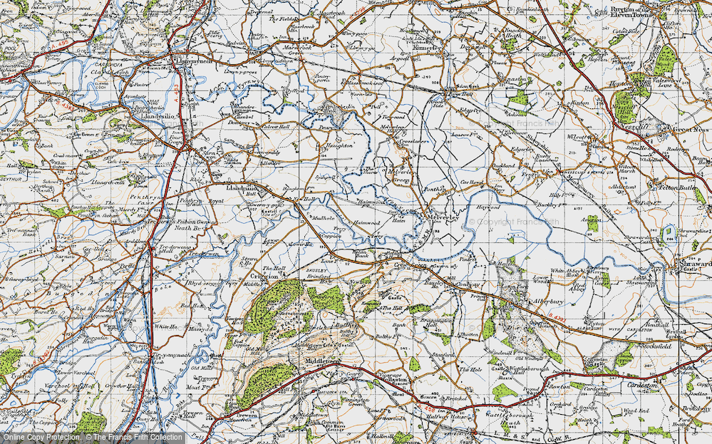 Old Map of Haimwood, 1947 in 1947