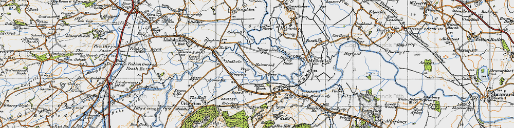 Old map of Haimwood in 1947