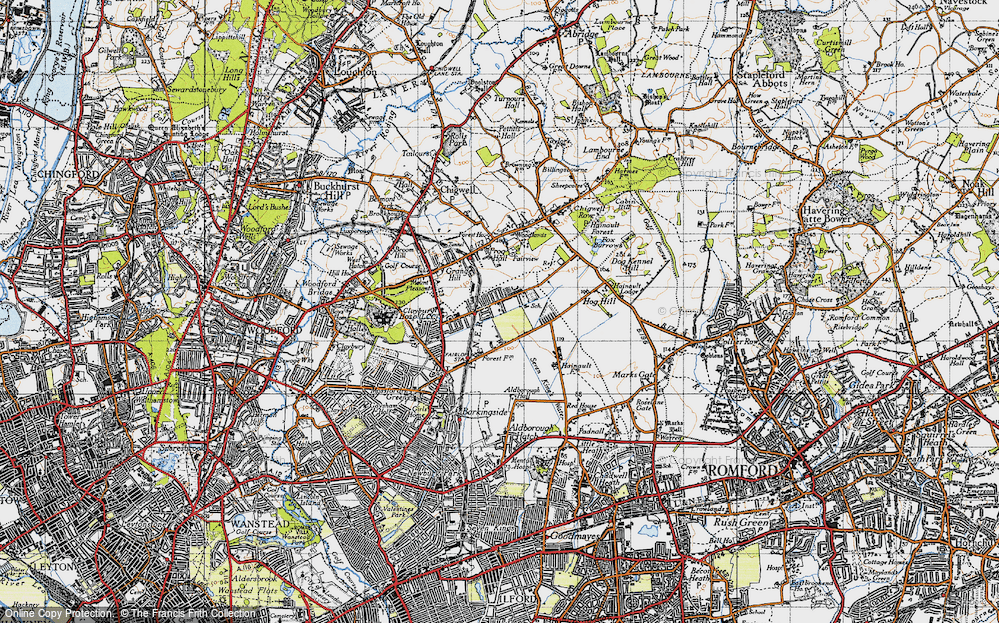 Old Map of Hainault, 1946 in 1946
