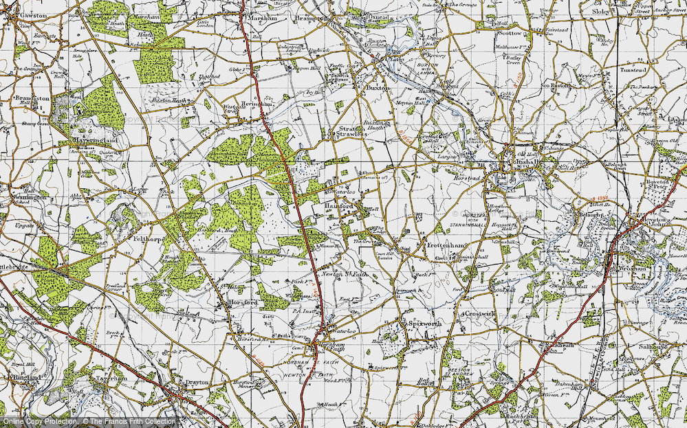 Old Map of Hainford, 1945 in 1945