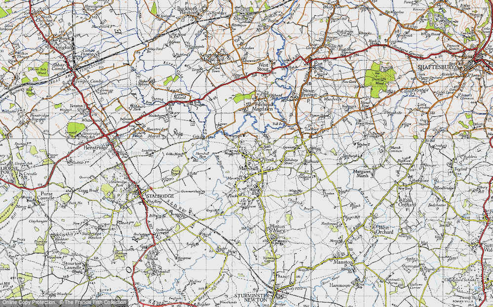 Old Map of Hains, 1945 in 1945