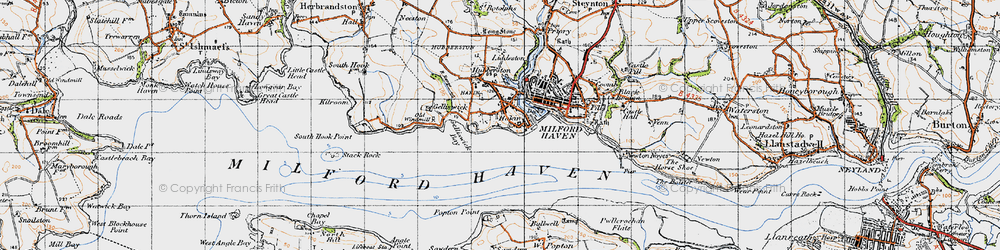 Old map of Hakin in 1946