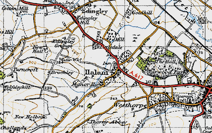 Old map of Halam in 1947