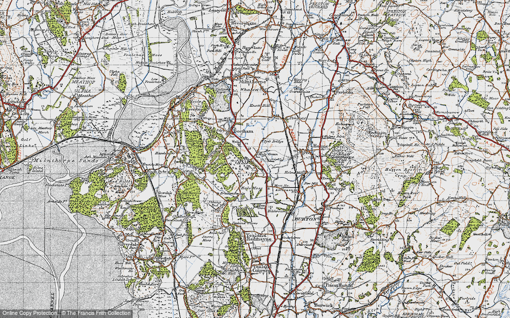 Old Map of Historic Map covering Broom Field in 1947