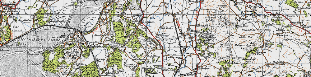 Old map of Broom Field in 1947