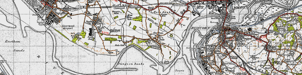 Old map of Hale in 1947