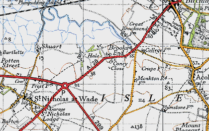 Old map of Hale in 1947