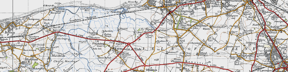 Old map of Hale in 1947