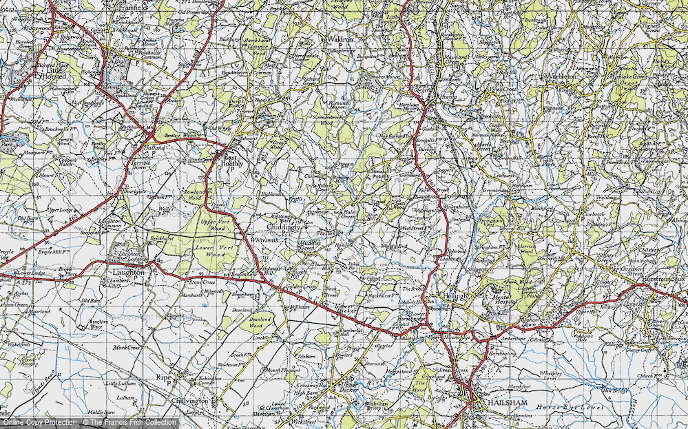Old Map of Hale Green, 1940 in 1940