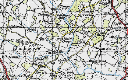 Old map of Hale Green in 1940