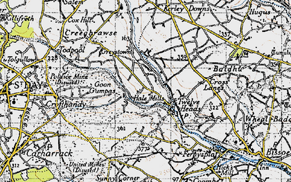 Old map of Hale Mills in 1946