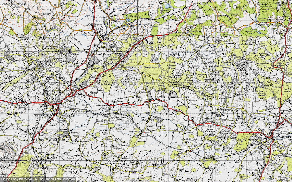Old Map of Halecommon, 1945 in 1945