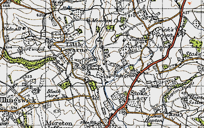 Old map of Hales Bank in 1947